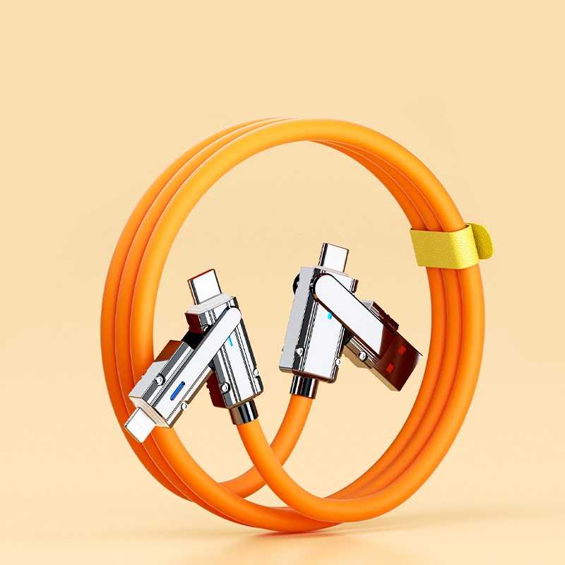 Фотография №1 товара Многофункциональный кабель USB Type-C 4-в-1, 100 Вт, для быстрой зарядки