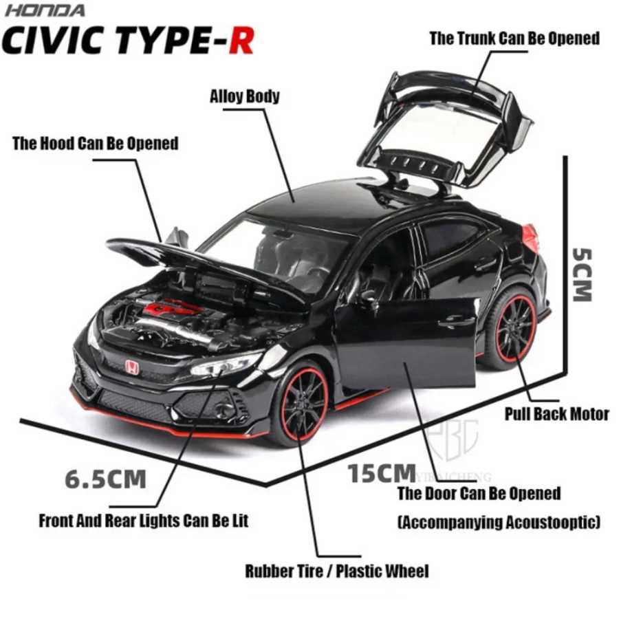 Фотография №1 товара Масштаб 1:32, Honda CIVIC TYPE-R, литые под давлением игрушки из