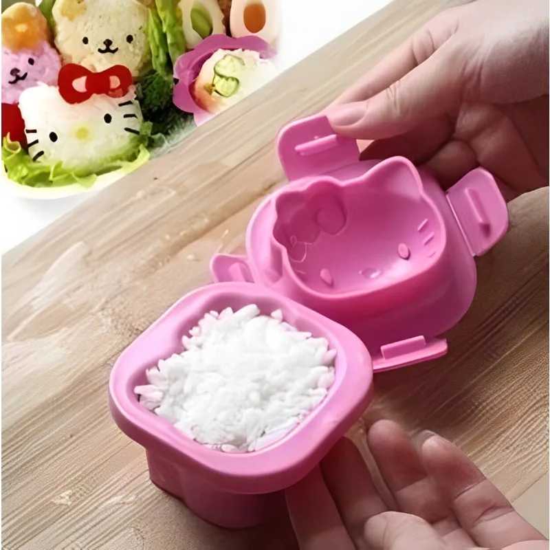Форма для рисовых и овощных роллов Hello Kitty в стиле каваи, DIY-форма для сэндвичей и бенто, инструмент для приготовления завтраков, аксессуары для выпечки Игровые фигурки и трансформеры
