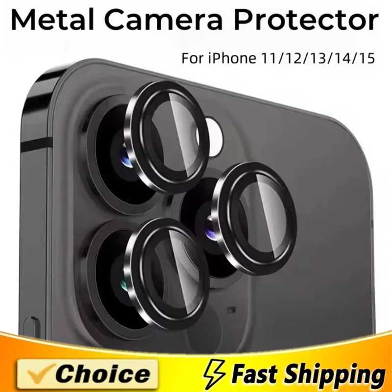 3 шт. металлическое защитное стекло для объектива для iPhone 15 13 12 11 14 Pro Max Защитная пленка для объектива задней камеры для iPhone 13 Mini 14 15 Plus Защитная пленка для мобильного телефона