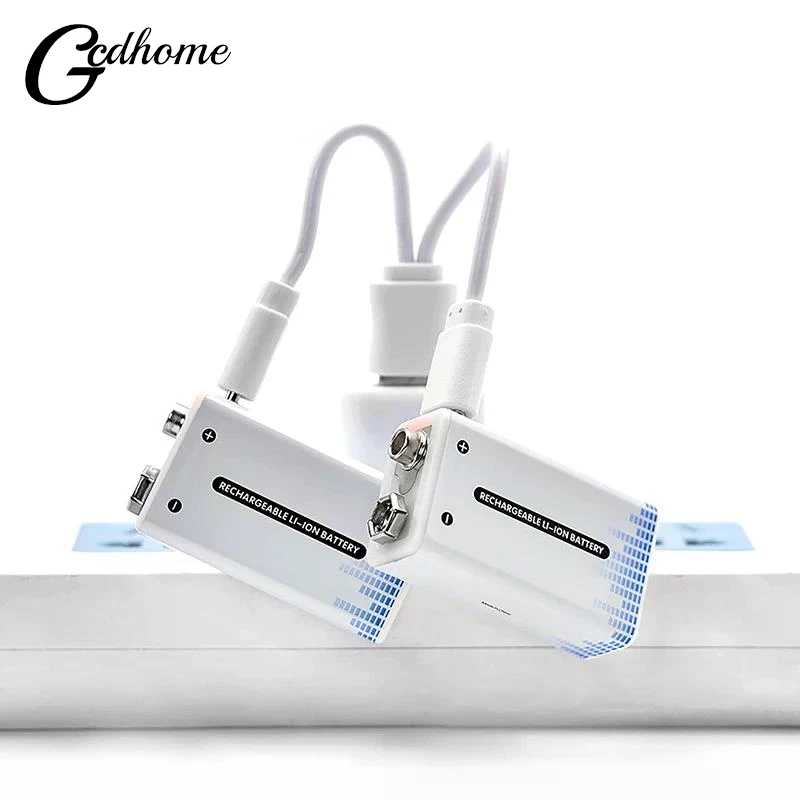 Литий-ионная аккумуляторная батарея 9 В, аккумулятор типа C, USB-кабель для зарядки, литиевый 9 В для мультиметра, микрофона, игрушки Электрика