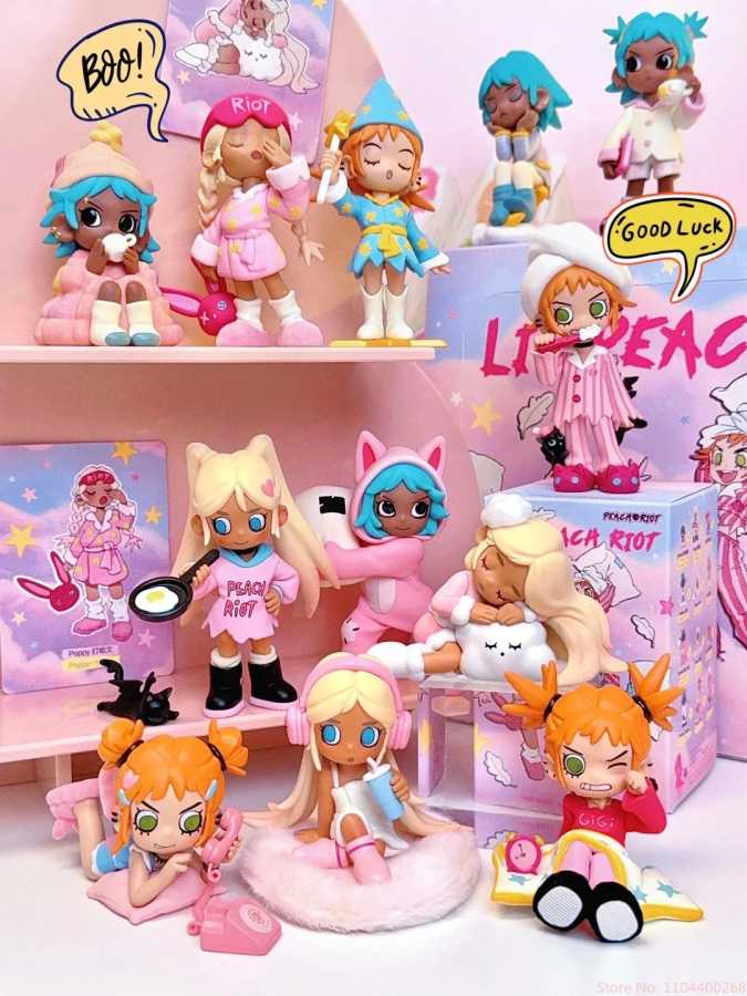 Фотография №5 товара Оригинальная коллекционная фигурка Pop Mart Lil Peach Riot Sleepover Series