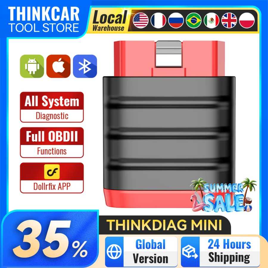 THINKCAR Thinkdiag Mini Bluetooth OBD2 сканер диагностический инструмент полносистемный автомобильный сканер проверка света двигателя инструмент для считывания кодов неисправностей Инструмент для ремонта автомобилей