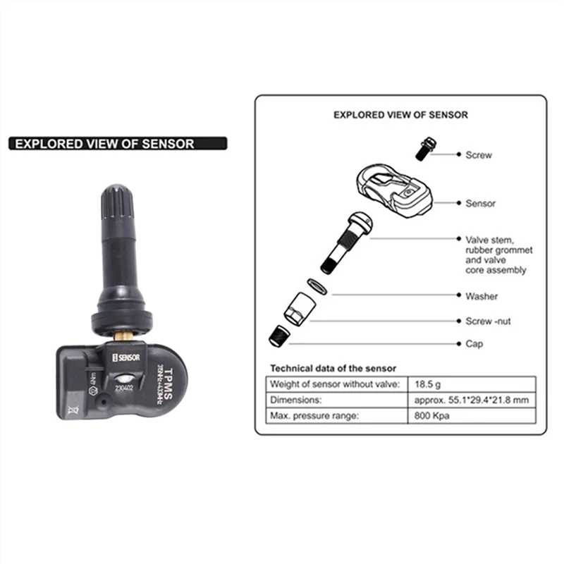 Фотография №4 товара 20 шт. программируемый датчик давления в шинах TPMS для Autel
