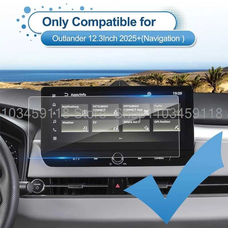 Фотография №4 товара Защитная пленка из закаленного стекла для Mitsubishi Outlander 2025 2026,