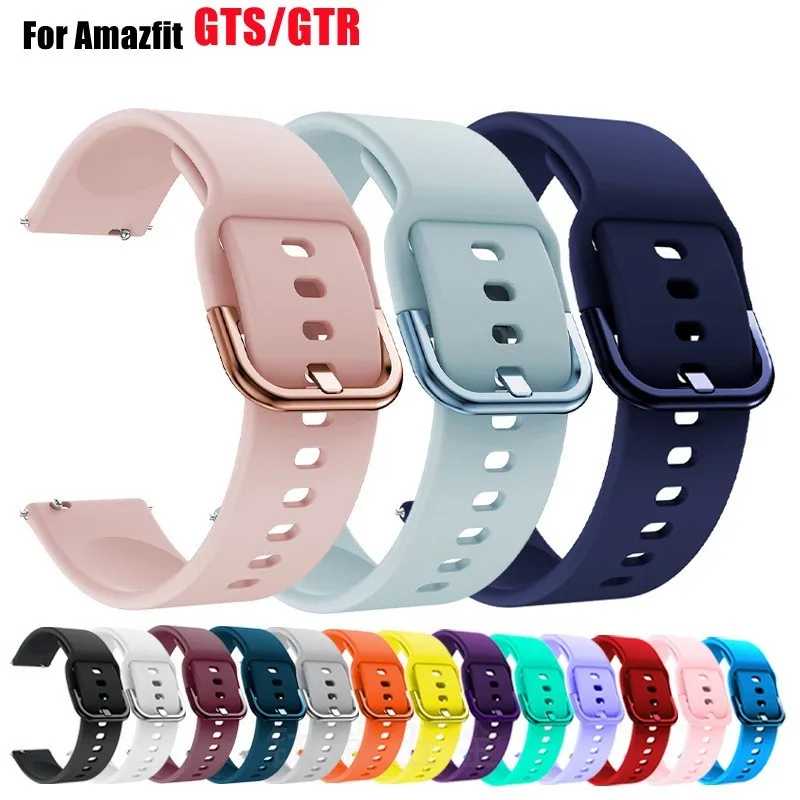 Ремешок 20 мм/22 мм для Amazfit GTS/2/2e/3/4 GTS2 Mini/GTR 4/Pro/47 мм/GTR2/2e/stratos 2/3, силиконовый браслет Amazfit bip 6, ремешок для часов Аксессуары для часов