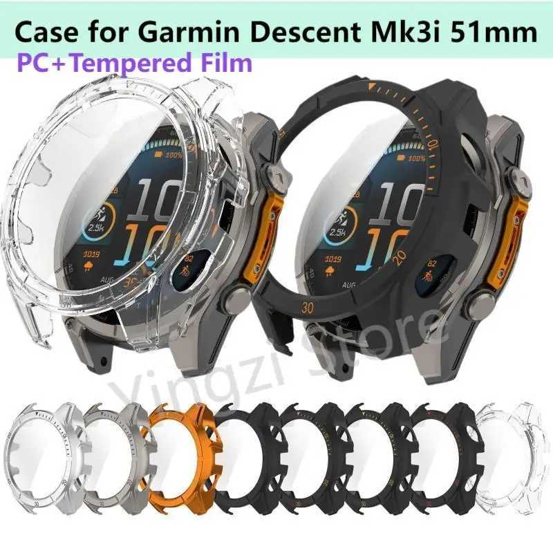 Чехол из ПК + закаленной пленки для Garmin Descent Mk3i 51 мм, чехол для ремешка для умных часов Mk 3i, защитный чехол, аксессуары для бампера Умная электроника