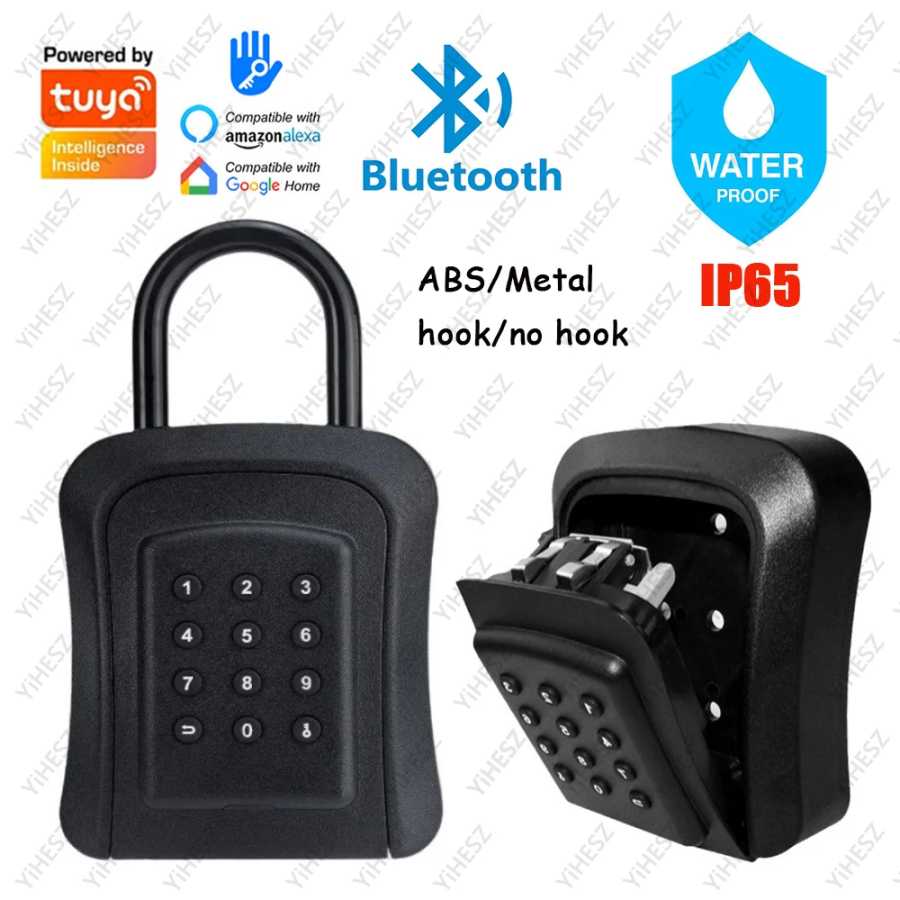 Tuya/TTlock умный ящик для ключей с паролем, уличный IP65, водонепроницаемый противоугонный ящик, безопасная безопасность, интеллектуальный ABS/металл, умное настенное крепление Доступ к автоматизации здания