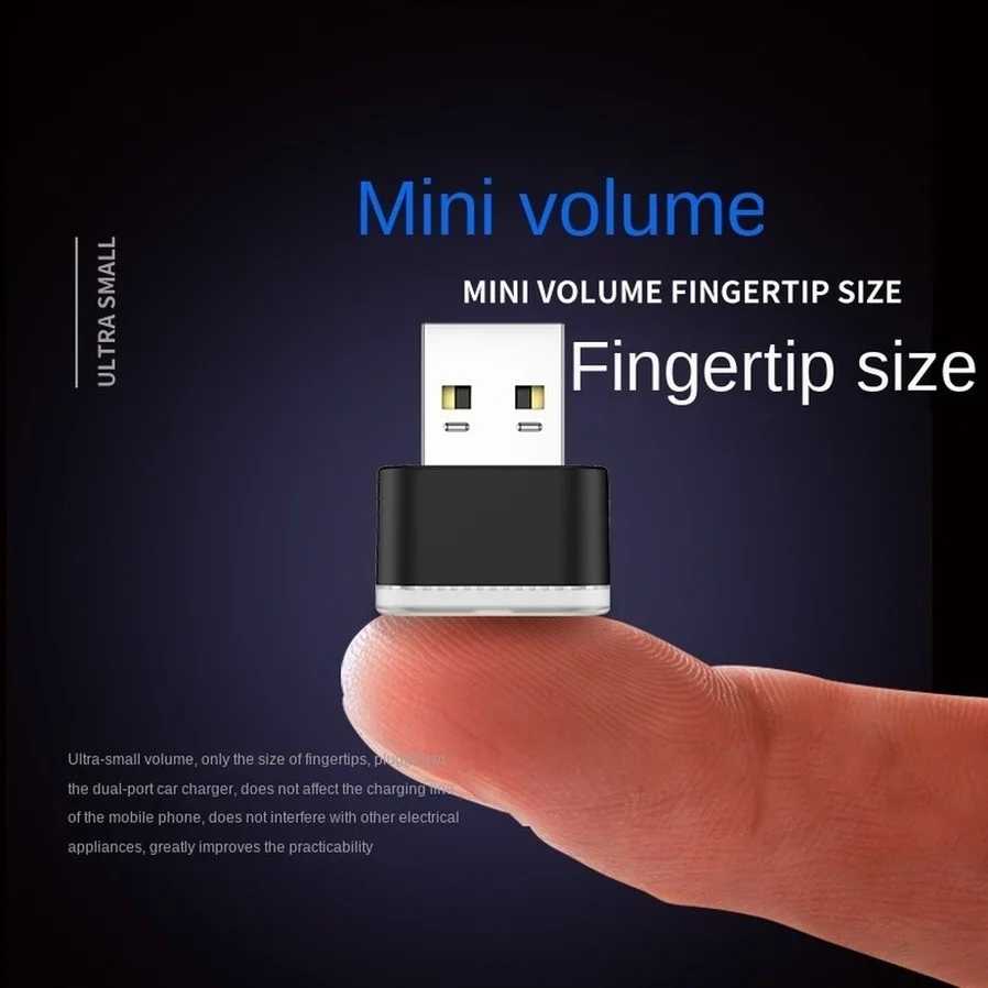 Фотография №5 товара USB автомобильные мини-светодиодные атмосферные фонари салона автомобиля неоновая декоративная лампа
