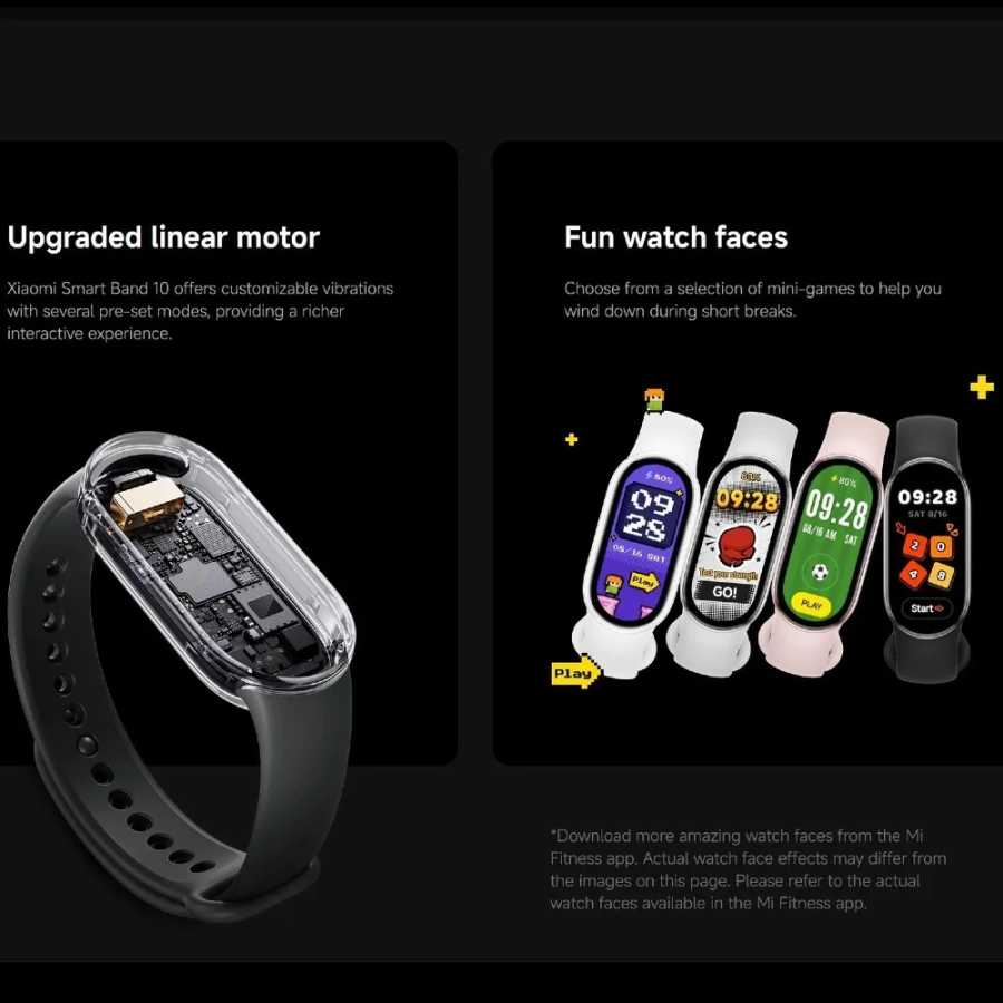 Фотография №4 товара Глобальная версия Xiaomi Smart Band 10, 1,72-дюймовый AMOLED-дисплей, 21 день,