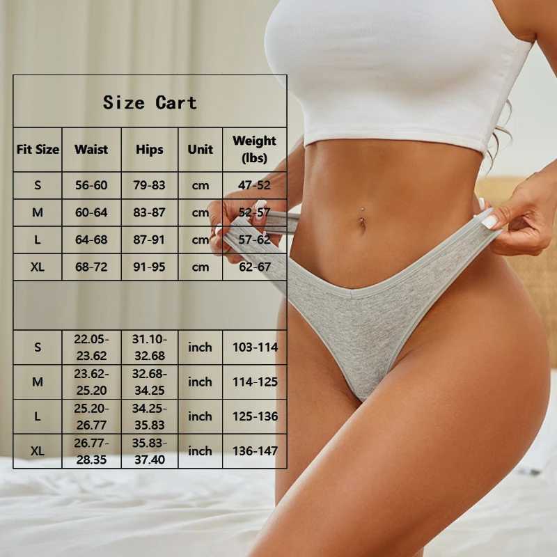 Фотография №5 товара 4PCS / Set Женские хлопчатобумажные трусики Бесшовные нижние стринги нижняя
