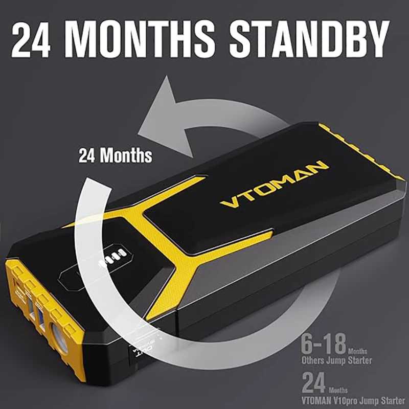 Фотография №5 товара VTOMAN Power Bank 20000 мАч, портативное зарядное устройство, автомобильный усилитель