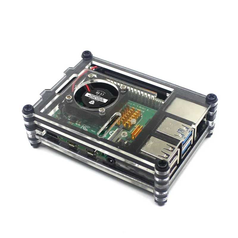 Фотография №5 товара Чехол Raspberry Pi 4 B с радиатором для установки камеры,