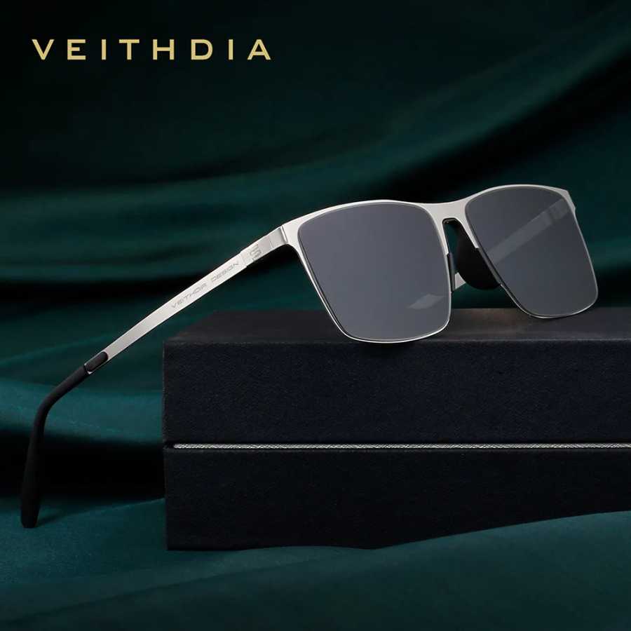 VEITHDIA брендовые модные солнцезащитные очки из нержавеющей стали с нейлоновыми линзами высокой четкости, поляризационные очки UV400 для мужчин и женщин, 8212 Очки и аксессуары