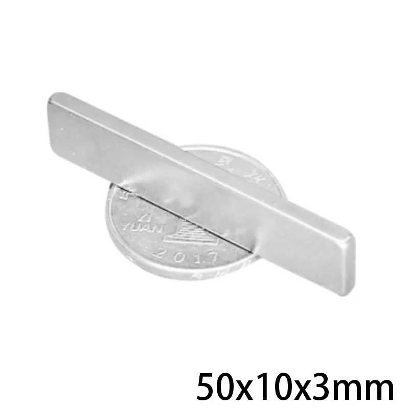 Фотография №5 товара Мощный квадратный неодимовый магнит 50x10x3 мм (50*10*3 мм) для домашних