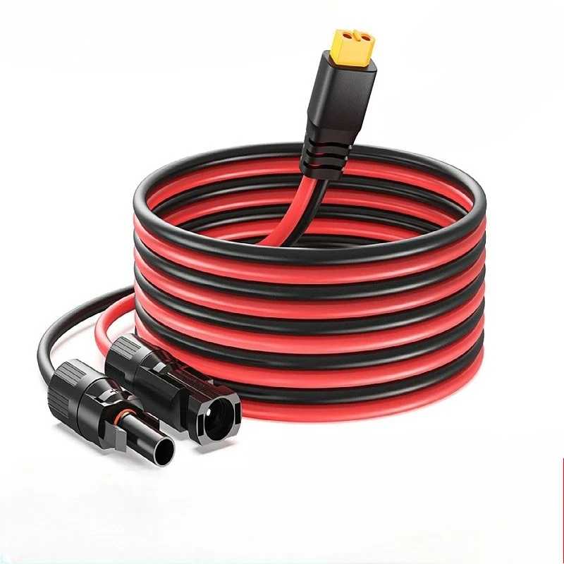 Солнечный разъем XT60 с резиновым покрытием 12AWG для MC-4, женский кабель для хранения энергии, зарядный кабель XT60, кабель солнечной панели Электрика