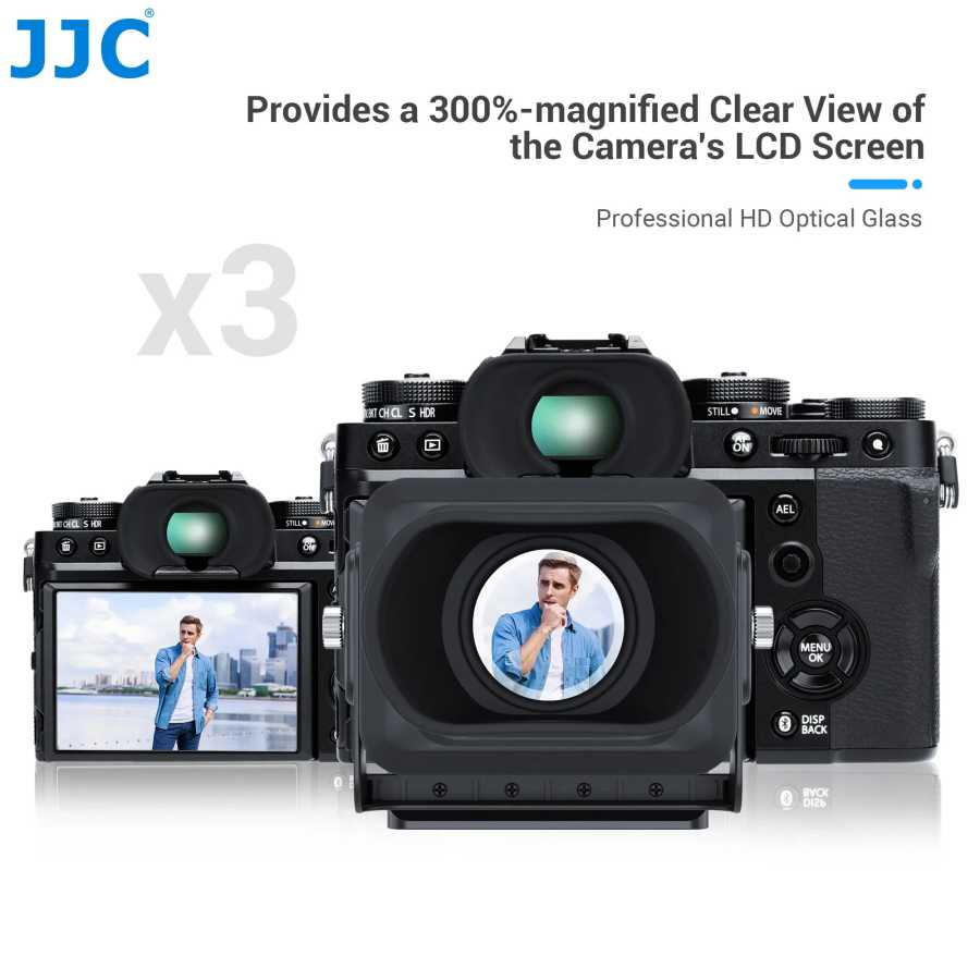 Фотография №1 товара JJC 3X LCD-видоискатель-удлинитель с выдвижной насадкой для глаза, совместимый с