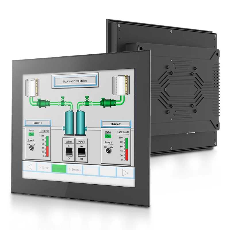12-дюймовый промышленный ПК с панелью управления Celeron N97 4G 128G HMI, сенсорный экран, монитор, дисплей Серверы и промышленный компьютер