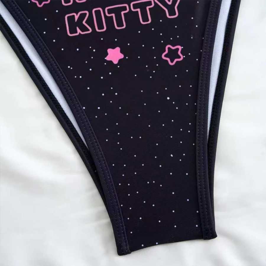 Фотография №2 товара Купальник Sanrio Kawaii Hello Kitty с бретельками, комплект бикини Y2K