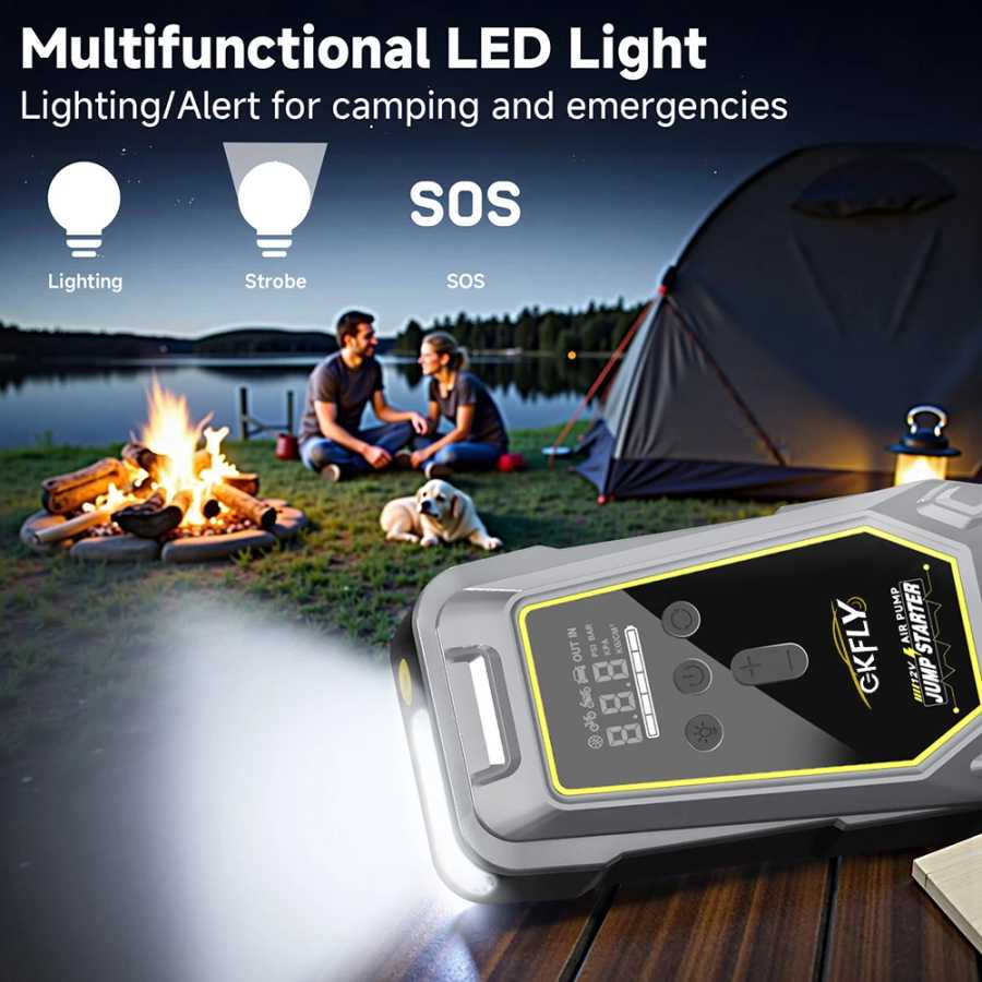 Фотография №5 товара Портативное пусковое устройство GKFLY 4000A с функцией Power Bank и