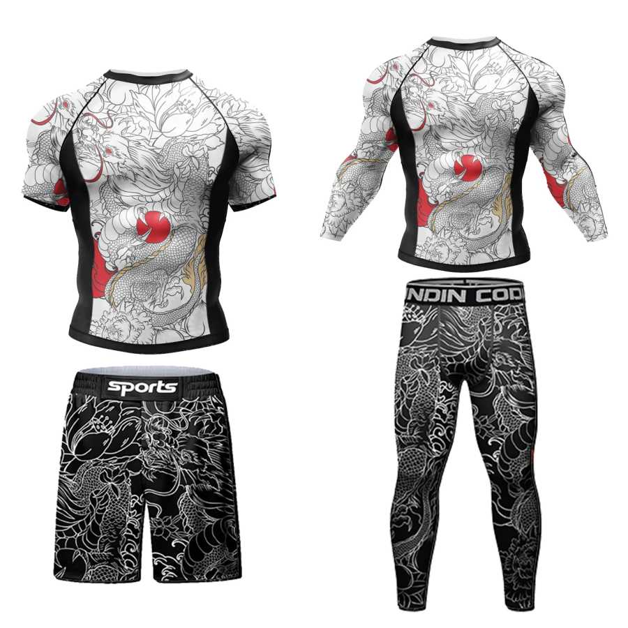 Фотография №1 товара Мужской спортивный костюм MMA No Gi Rashguard Jiu Jitsu футболка
