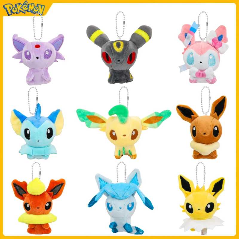 Pokemon Eevee Umbreon Sylveon Espeon Vaporeon плюшевые игрушки брелок Gengar Duskull Haunter Flareon мягкая кукла Peluche подарки для детей Мягкие игрушки