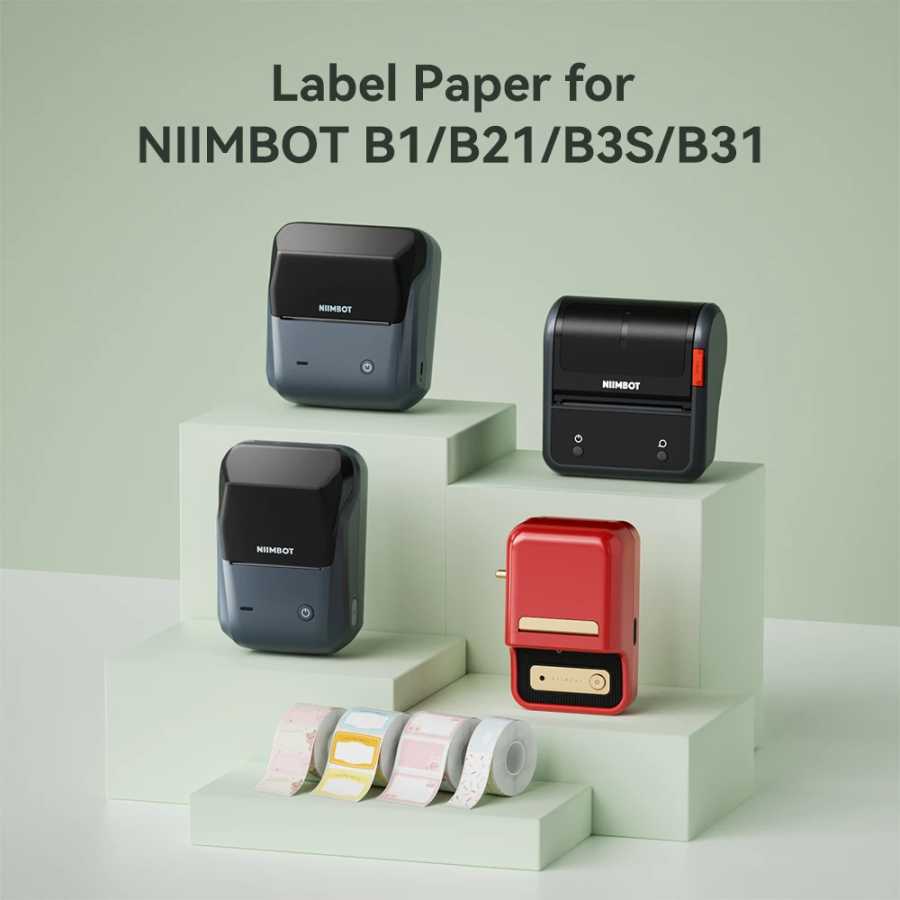 Фотография №1 товара Самоклеящаяся бумага для принтера NiiMbot B1/B21/B3S/B31, красочная, устойчивая к маслам,