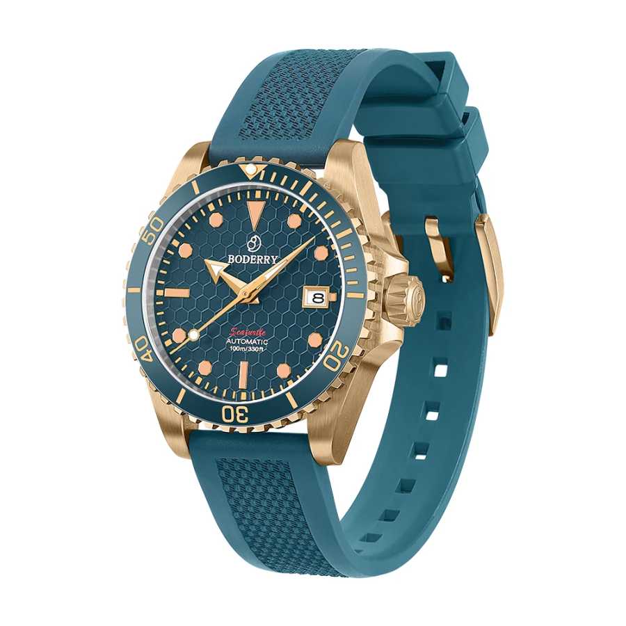Boderry Бронзовые часы Seaturtle Titanium Diver Роскошные наручные часы Автоматические механические наручные часы Спортивные 200 м Водонепроницаемые светящиеся Мужские часы