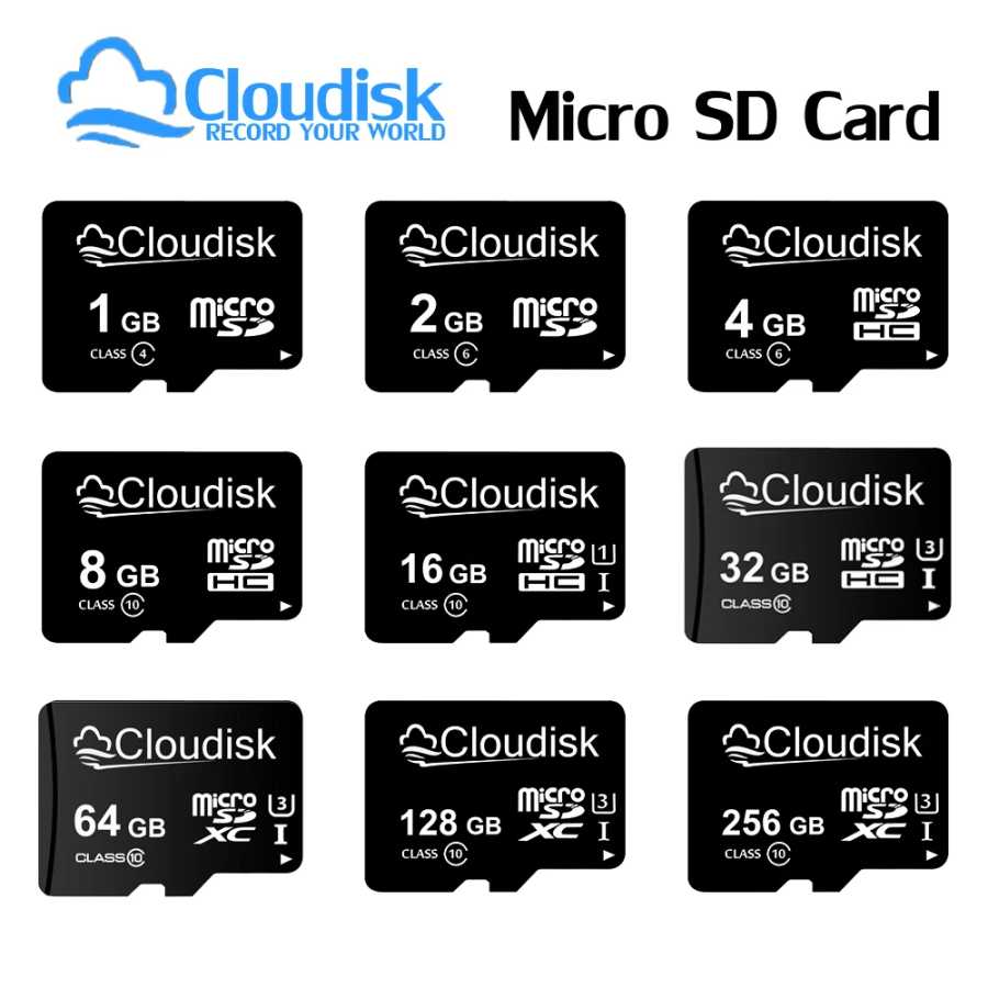 Карта памяти Cloudisk Micro SD U3 128 ГБ, 64 ГБ, 32 ГБ, 256 ГБ, V30, C10, 16 ГБ, 8 ГБ, 4 ГБ, 2 ГБ, 1 ГБ, A1, Microsd-карты для телефонов и планшетов Хранение данных