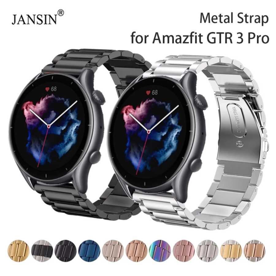 Браслет для часов Huami Amazfit GTR 4 3 Pro, металлический ремешок из нержавеющей стали для Amazfit GTR4 GTR3, аксессуары для наручных часов, 22 мм Аксессуары для часов