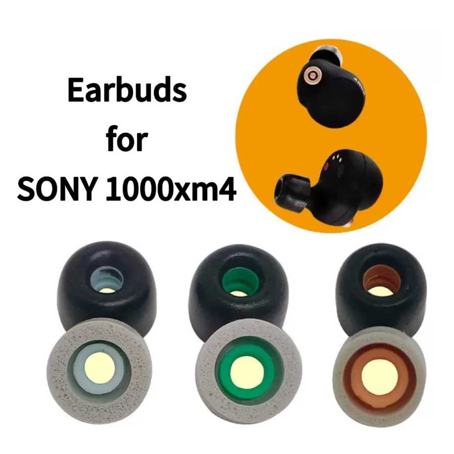 Насадки для ушей для Sony WF-1000XM4 XM3, сменные беспроводные наушники из пены с эффектом памяти, медленный отскок, шумоподавление для тренировок, 3 пары Портативное аудио и видео