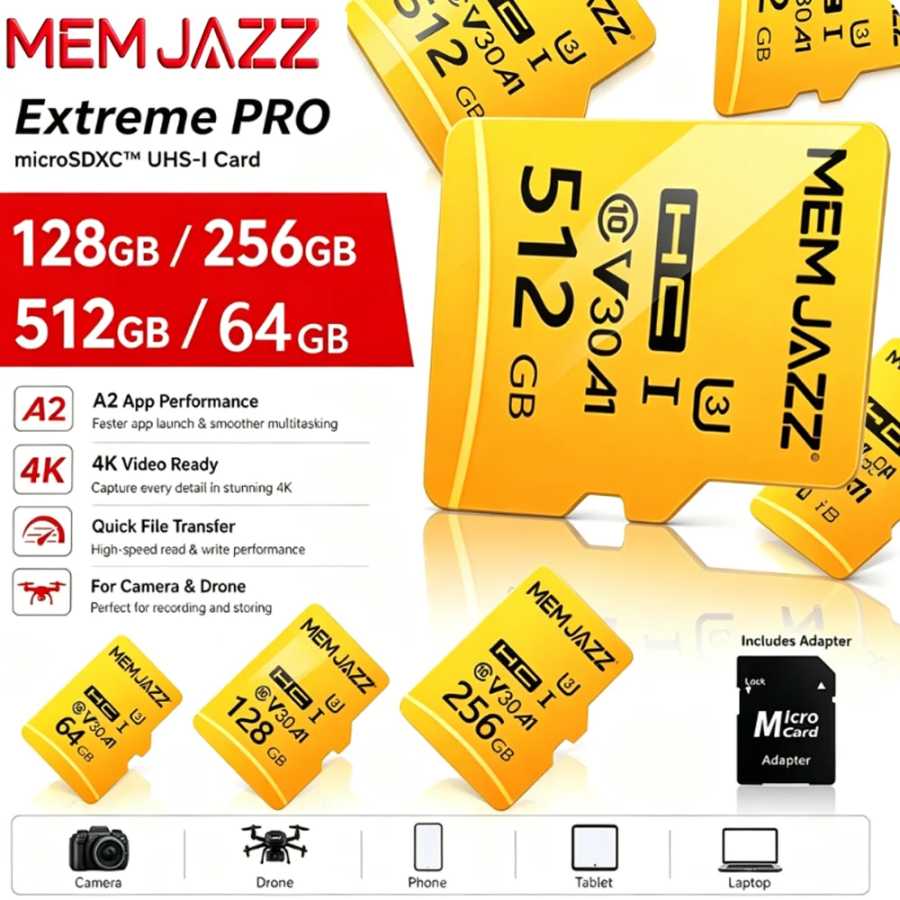 Оригинальная карта памяти Micro TF SD 4K Ultra HD U3 V30 64GB 128GB 256GB, высокоскоростная, горячая распродажа, для дронов и экшн-камер 4K Видеоигры и аксессуары