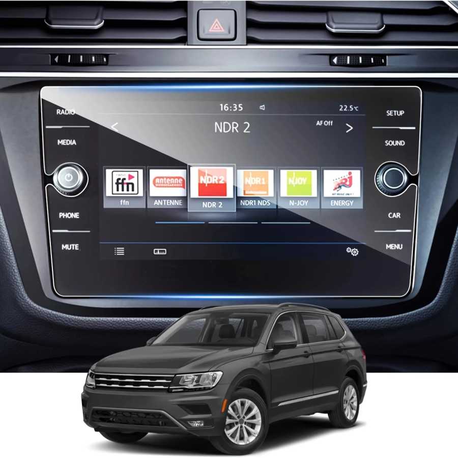 Для Volkswagen Tiguan 2021-2024 GPS-навигация, экран прибора 10,25 дюйма, защитная пленка из закаленного стекла, автомобильные аксессуары Аксессуары для салона