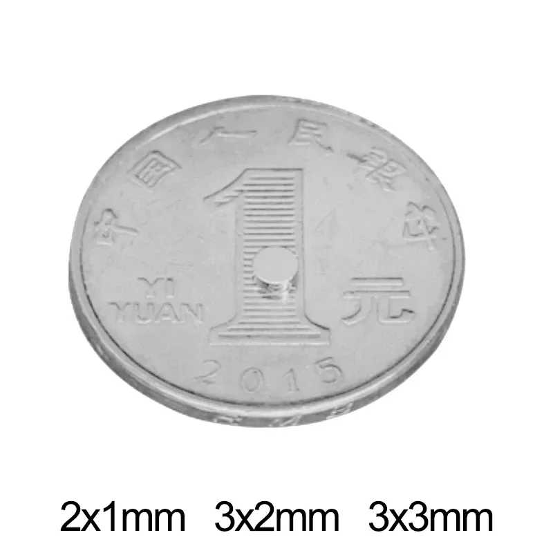 Фотография №2 товара Магниты неодимовые N35 круглые 2x1 мм, 3x2 мм, 3x3 мм,