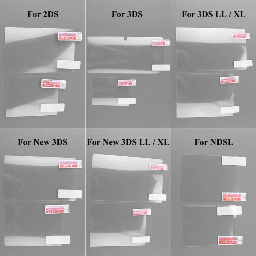 1 шт. защитная пленка HD Clear для верхней и нижней частей экрана для NS NDSL, 2DS, New 3DS XL, защита для ЖК-экрана Видеоигры и аксессуары