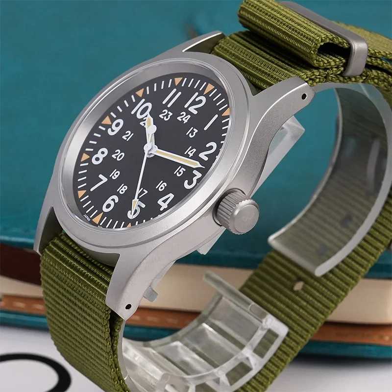 Фотография №4 товара Militado Ml05 Винтажные полевые часы VH31 Sweep Second Кварцевый механизм