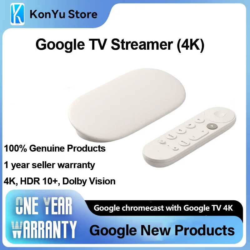 Новый Google TV Streamer (4K) в наличии, Android 14, 32 ГБ, сертифицирован Netflix, Dolby Vision Atmos, до 4K HDR 60 кадров/с, HDMI 2.1 ТВ, аудио- и видеотехника