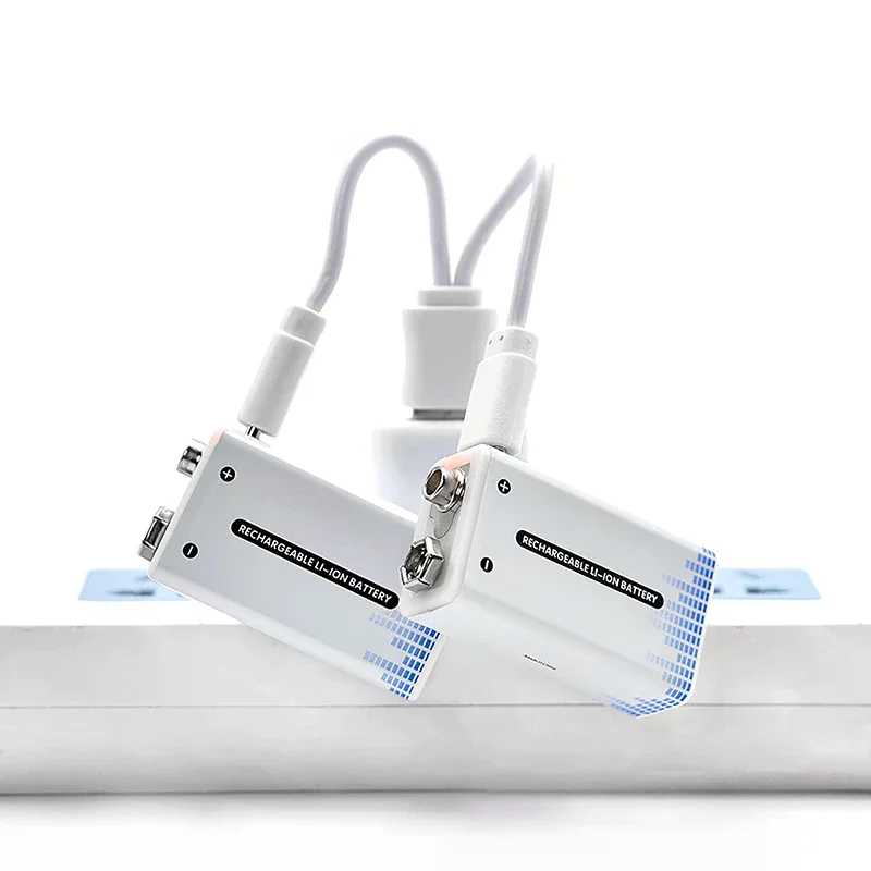 Литий-ионная аккумуляторная батарея 9 В, аккумулятор типа C, USB-кабель для зарядки, литиевый 9 В для мультиметра, микрофона, игрушки Электрика