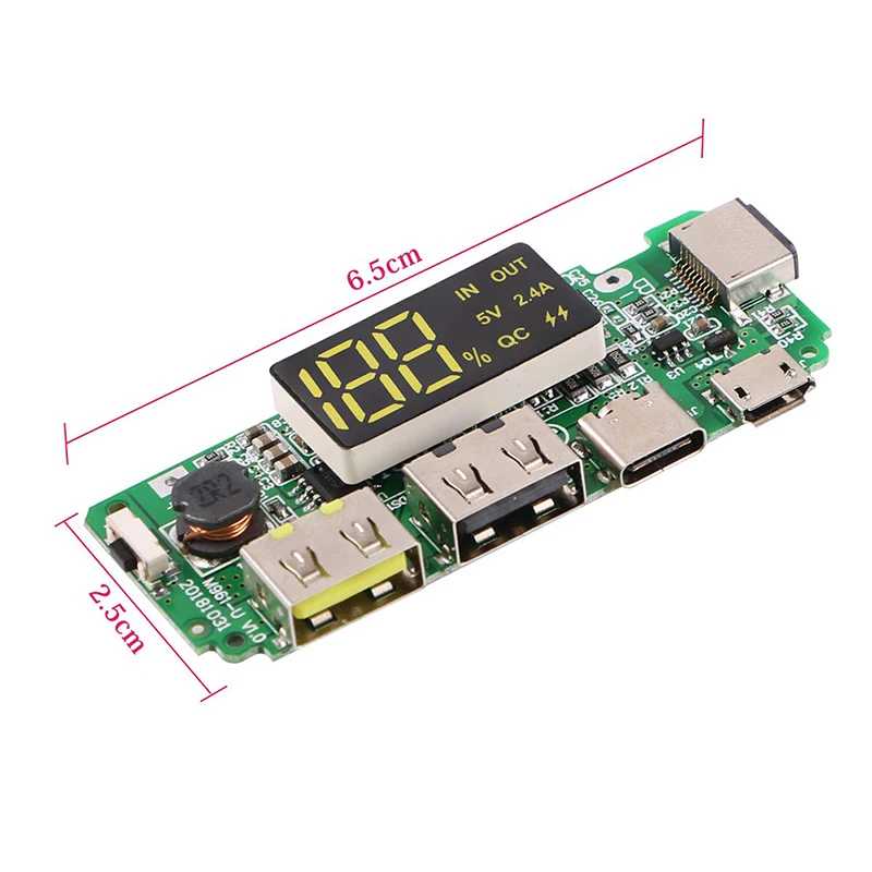 Фотография №2 товара USB A модуль для зарядки мобильного внешнего аккумулятора, литиевая батарея,