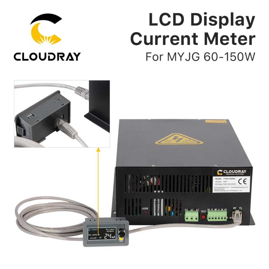 Фотография №2 товара Cloudray ЖК-дисплей Измеритель тока CO2 Внешний экран для источника питания