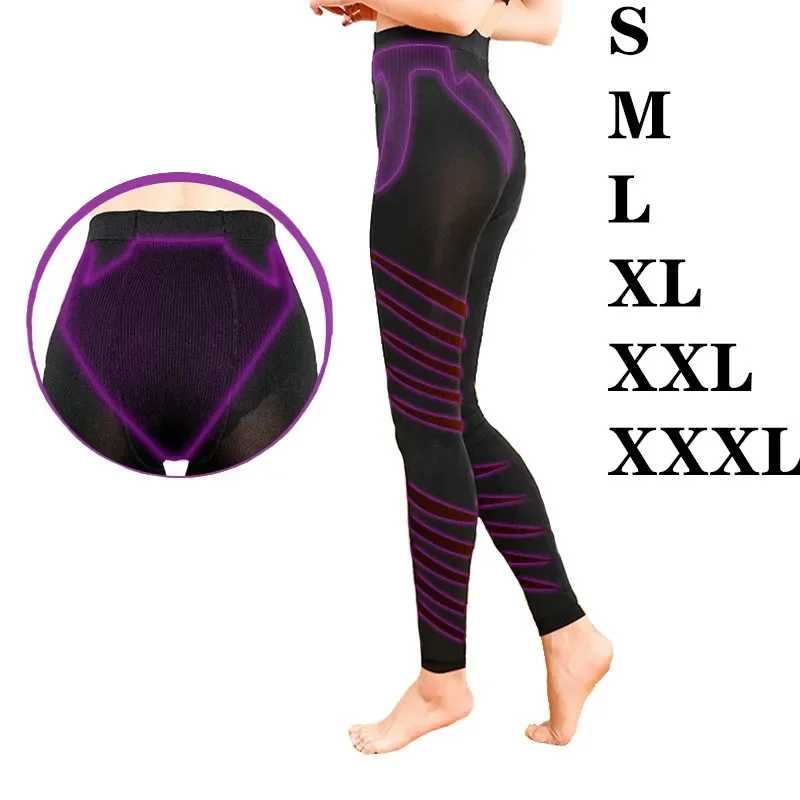 3XL большие размеры, утягивающие леггинсы с высокой талией, женские бесшовные брюки под давлением, укороченные эластичные тонкие брюки, плотные компрессионные брюки для живота Леггинсы