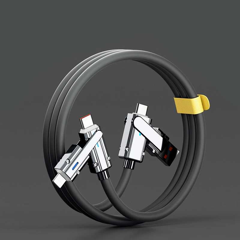 Фотография №2 товара Многофункциональный кабель USB Type-C 4-в-1, 100 Вт, для быстрой зарядки
