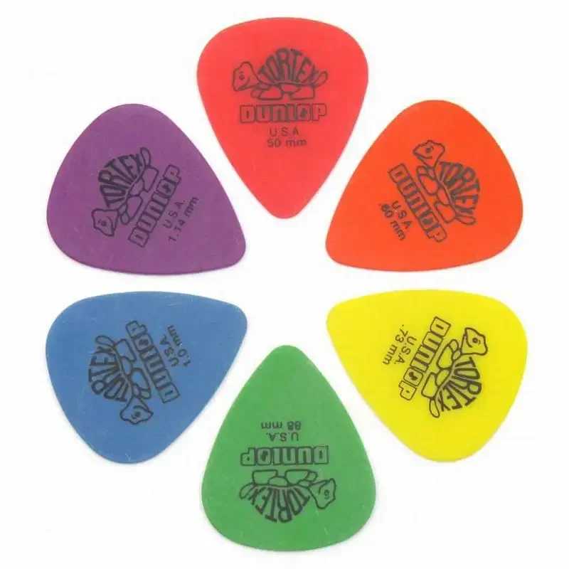 10 шт., медиаторы Dunlop, детали для электрогитары, аксессуары, медиаторы, 6 видов толщины, медиаторы для акустической гитары Музыкальные инструменты