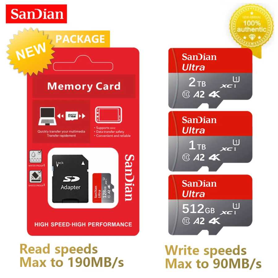 Фотография №5 товара Карта памяти Micro TF SD 512GB 256GB 128GB 64GB U3