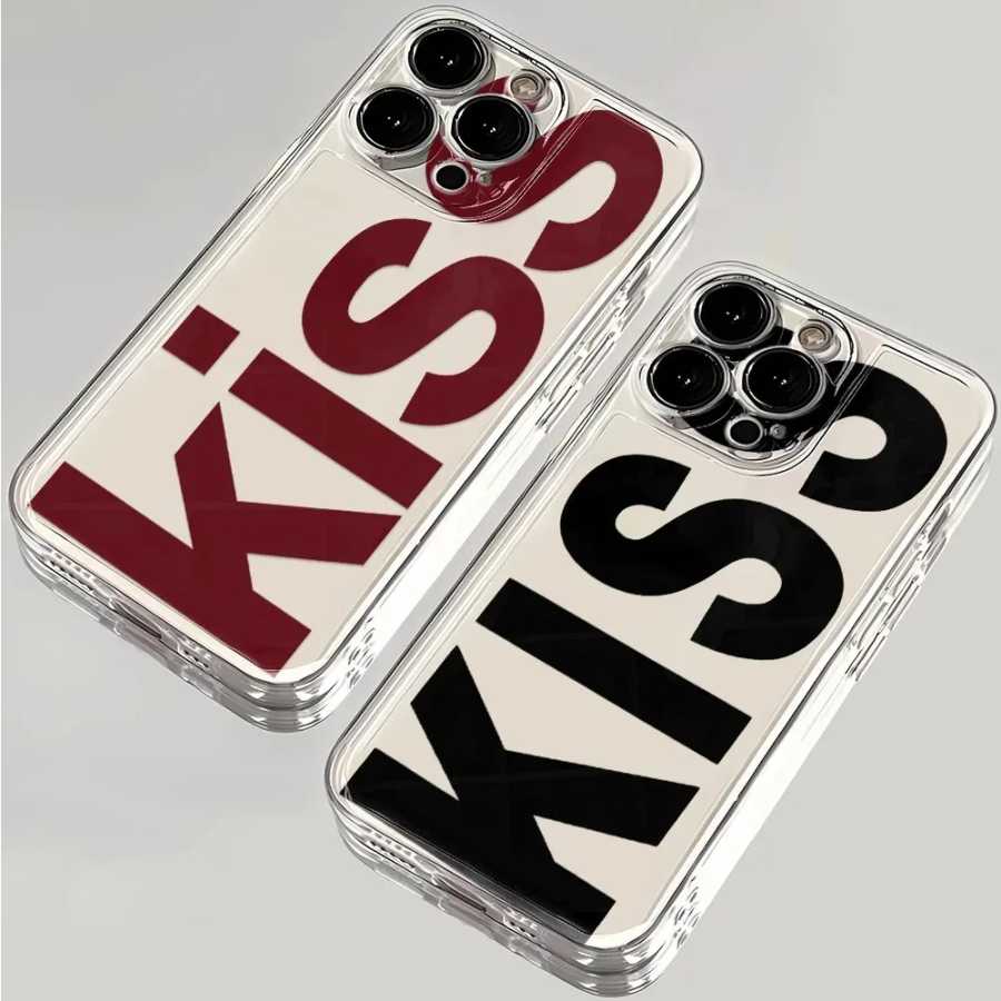 Чехол для телефона Kiss English для Samsung A04 A05S A06 A50 A51 A52 A53 A54 A55 A56 A71 A72 A73 M53 M54 M55 5G, прозрачный силиконовый мягкий чехол Чехлы и чехлы для мобильных телефонов