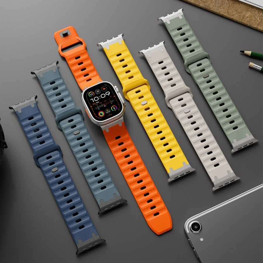 Фотография №3 товара Спортивный силиконовый ремешок для Apple Watch Ultra 3 49 мм,