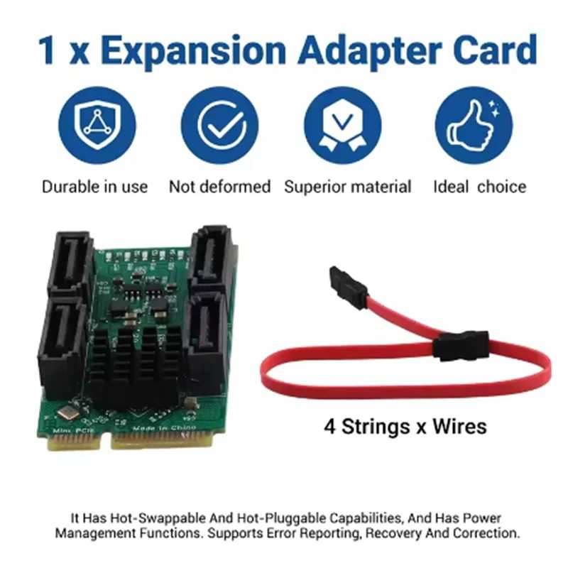 Фотография №1 товара Карта расширения Mini PCI-E к SATA3.0 Конвертер M.2 PCI-E 2.0