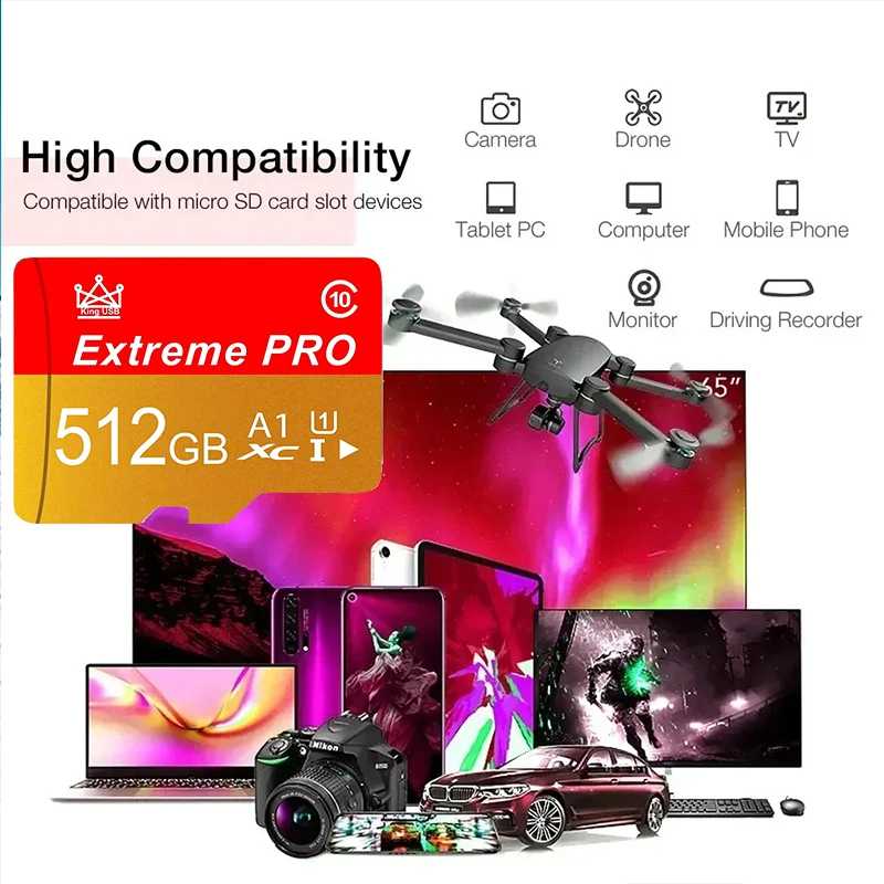 Фотография №2 товара Карта памяти Fast Memory 512 ГБ Micro TF SD, карты