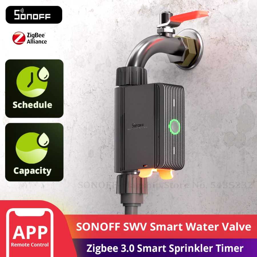 SONOFF SWV Zigbee 3,0 умный водяной клапан IP55 спринклерный контроллер домашнего автоматического орошения, совместимый с eWeLink Alexa Google Умная электроника