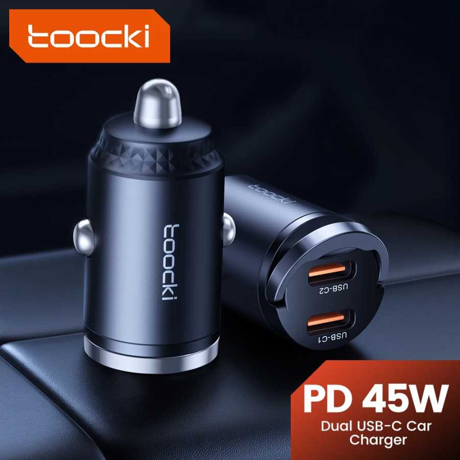 Toocki 45W USB Type C Двухпортовое автомобильное зарядное устройство Quick Charge 3.0 FCP SCP для iPhone Xiaomi Huawei Samsung Автомобильное зарядное устройство с быстрой зарядкой Аксессуары для мобильных телефонов